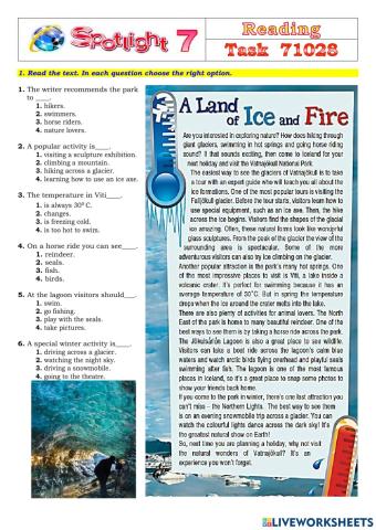 Spotlight 7 Task 71028