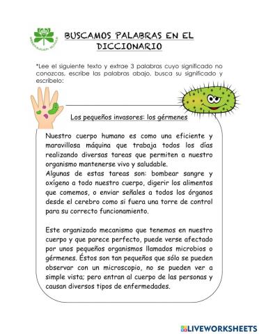 Buscamos palabras en el diccionario