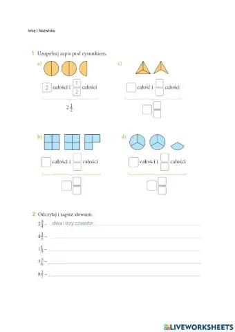 Liczby mieszane-klasa 4