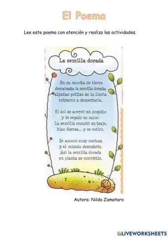 Actividades El Poema