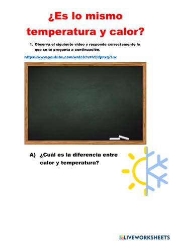 Temperatura y calor