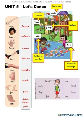 San Ignacio del Viar - Inglés 1º LET'S DANCE UNIT 5