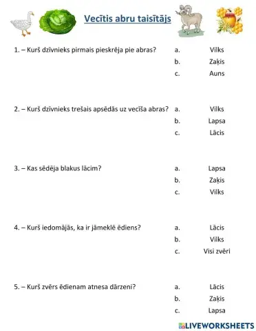 Zvēri un abru taisītājs