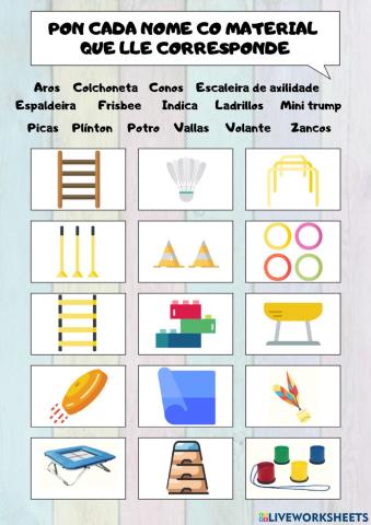 Material educación física