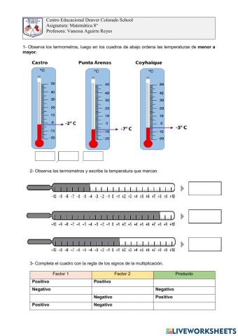 8° Evaluación de enteros 