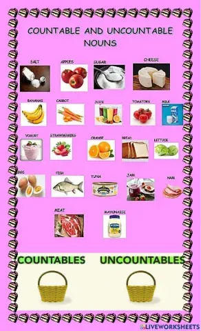 Countable and uncountable nouns