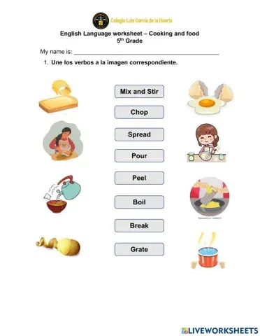 Cooking verbs