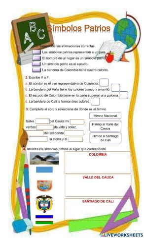 Símbolos patrios (Colombia, Valle, Cali)