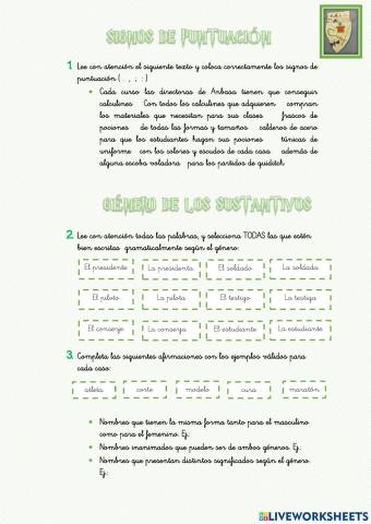 Signos de puntuación magic kids