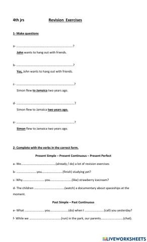 Revision for check up 1 - 2021 part 2
