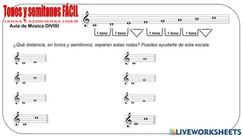 Tonos y Semitonos fácil