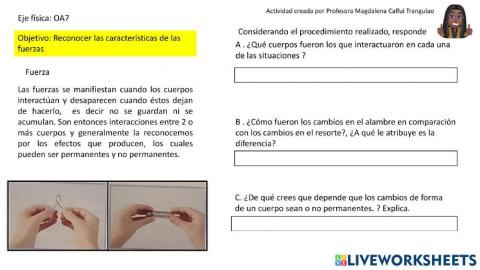 Fuerza y sus efectos