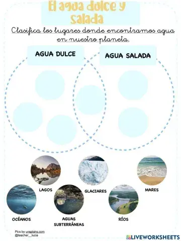 El agua dulce y salada