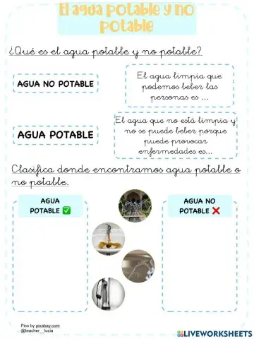 Agua potable y no potable