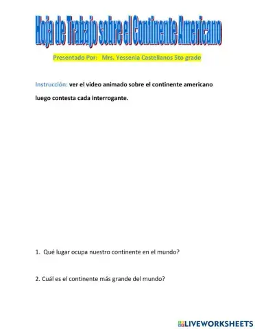 Continente américano