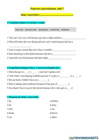 Unit 7 class 6 poprawa