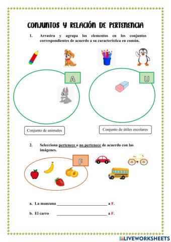 Conjuntos y relación de pertenencia