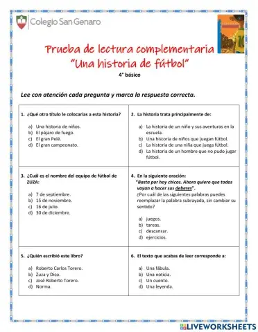 Prueba del libro Una historia de fútbol