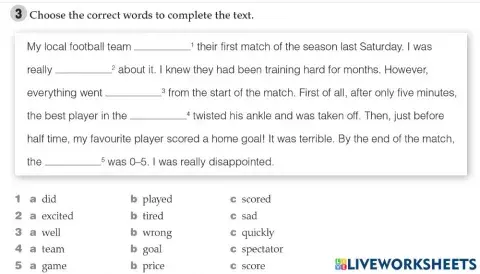 Reading comprehension