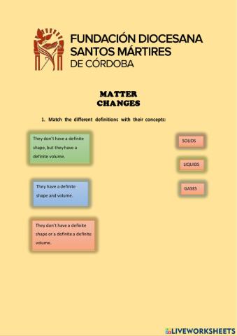 Matter changes