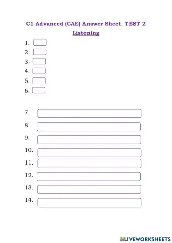 C1 Advanced Listening TEST 2