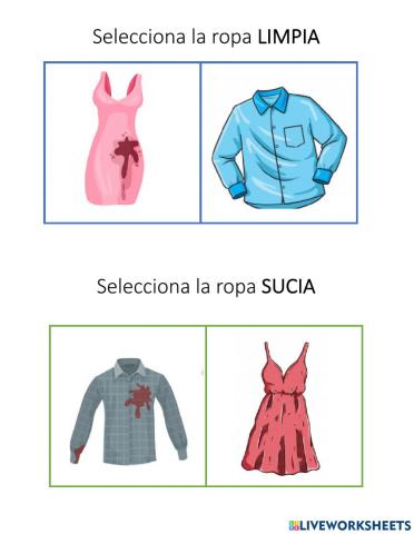 Ropa sucia o limpia
