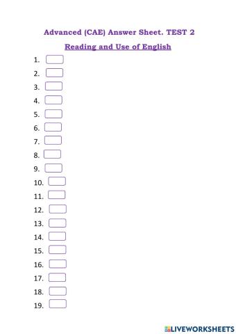 C1 Reading and Use of English TEST 2