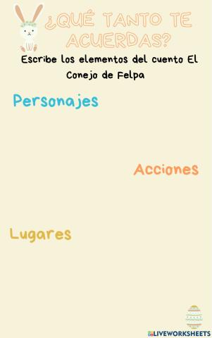 Elementos del cuento