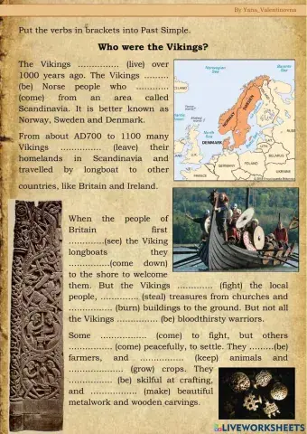 Past Simple Who were the vikings