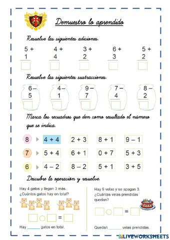 Problemas de adición y sustracción