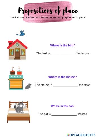 Prepositions of place 5