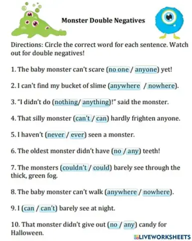 Avoid double negative