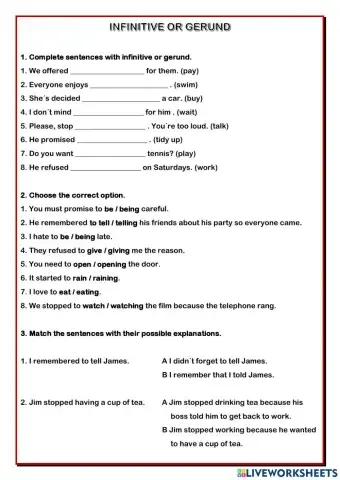 Infinitive or gerund