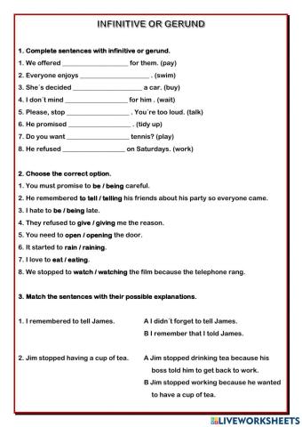 Infinitive or gerund