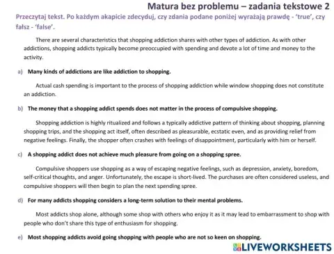 Matura - zadanie tekstowe 2