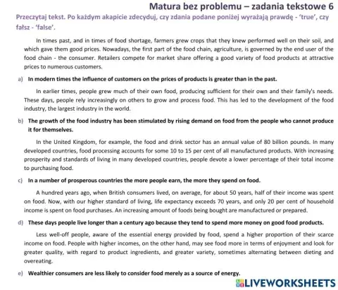 Matura - zadanie tekstowe 6