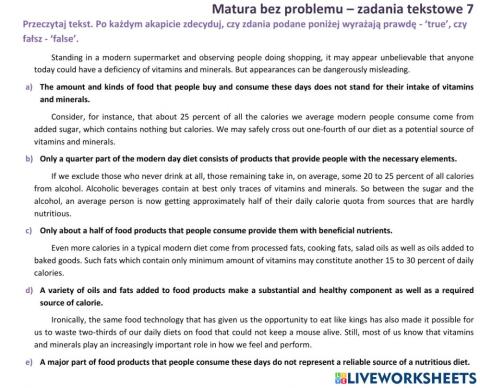 Matura - zadanie tekstowe 7