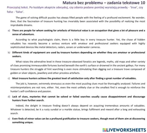 Matura - zadanie tekstowe 10