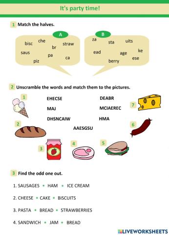 It's party time. Food