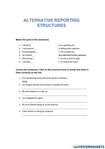 Alternative Reporting Structures