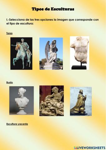Tipos de esculturas