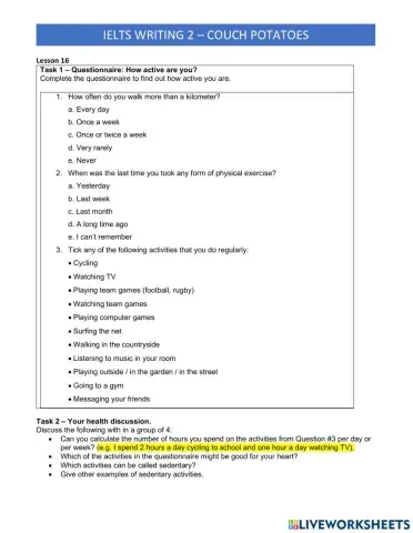 IELTS Writing 2 Lesson 16 IELTS Task 2