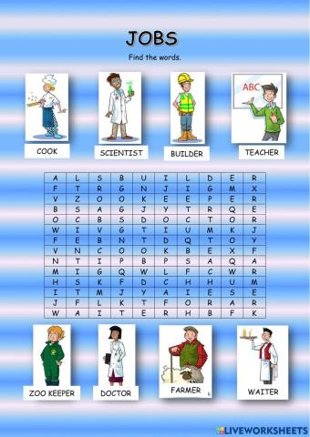 Jobs wordsearch