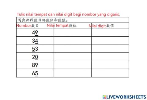 一年级数学（数位与数值）
