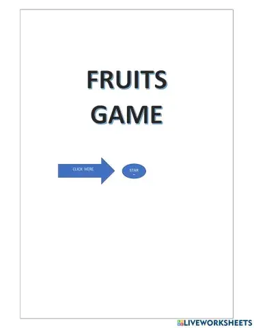 Sopa de letras FRUITS