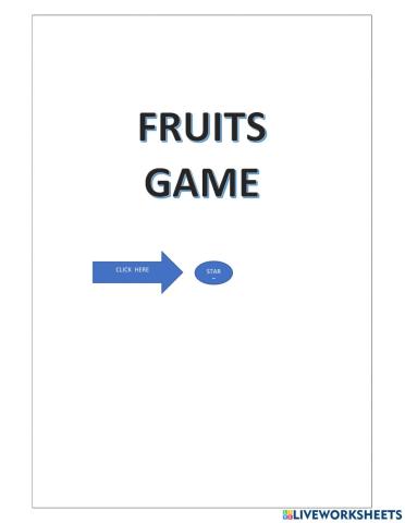 Sopa de letras FRUITS