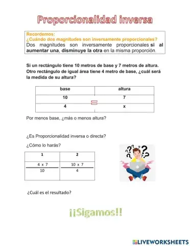 Proporciones Inversas