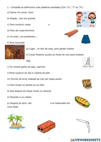 OORTOGRAFÍA LL, I, X