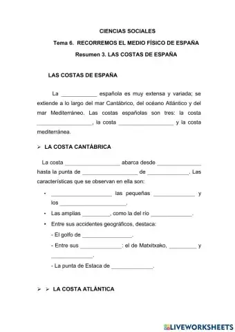 Las costas de España