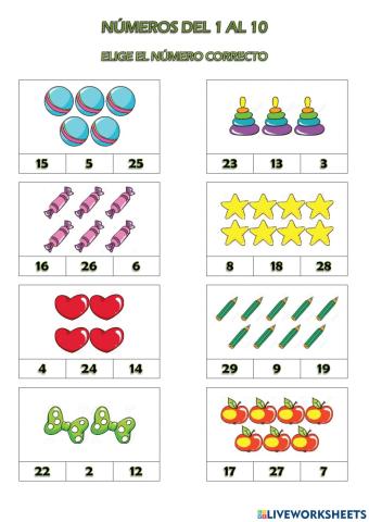 Números del 1 al 10